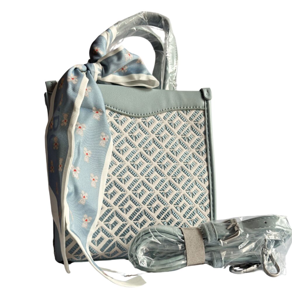Azure Drift – Sky Blue Sling & Handbag
