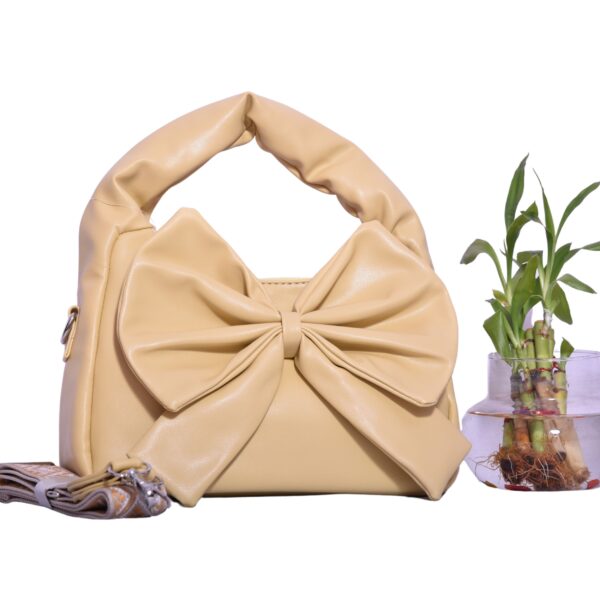 blanched almond shoulder bag with strap