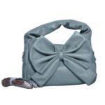 Azure Marble Bow Luxe Bag