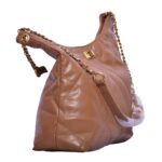 Mocha Chic Metal Sling Shoulder Bag