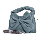 Azure Marble Bow Luxe Bag