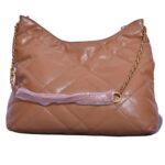 Mocha Chic Metal Sling Shoulder Bag