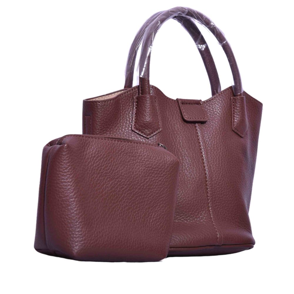 MochaMuse – Coffee Brown Dual Charm Bag