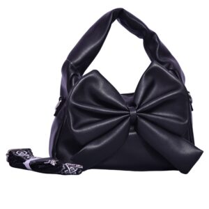 Onyx Bloom Black Bow Bag