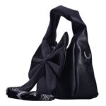 Onyx Bloom Black Bow Bag