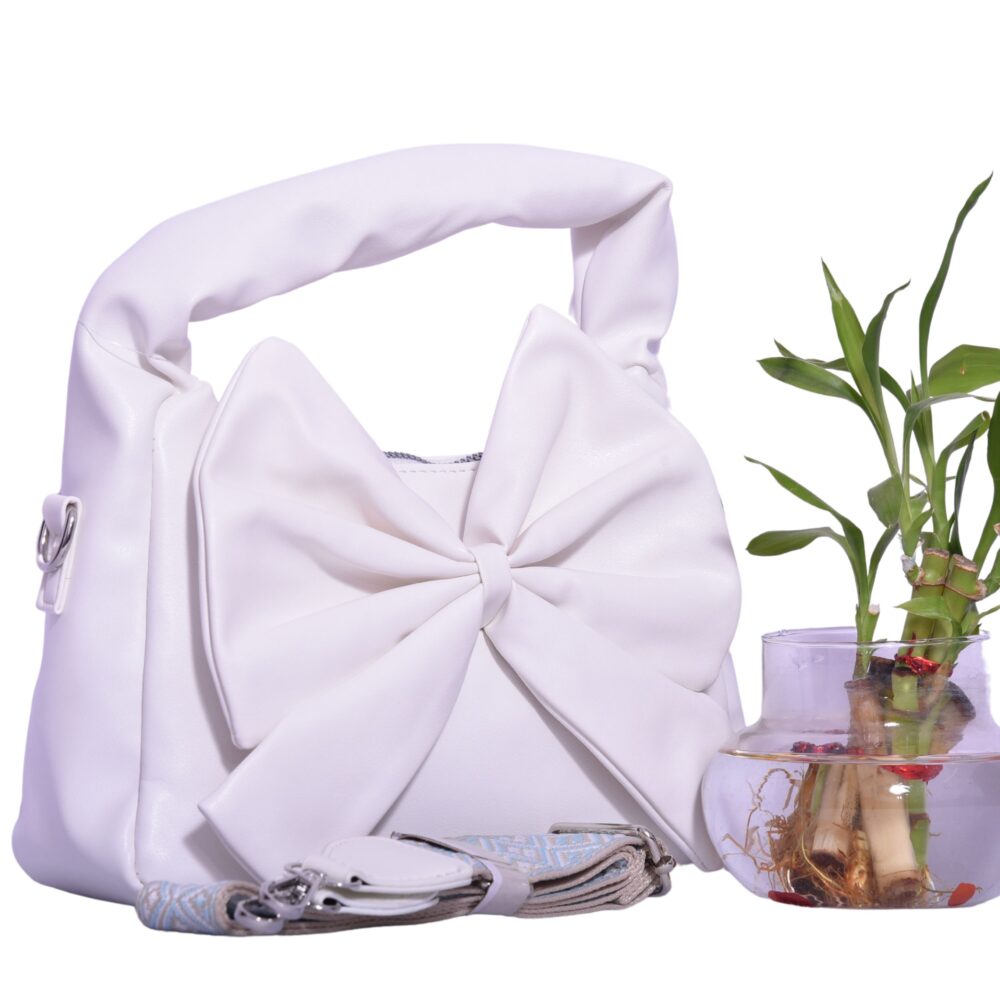 Pearl Essence White Bow Bag