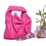 Rosé Charm Dark Pink Bow Bag