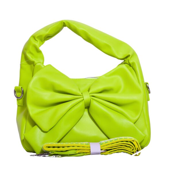 mint green shoulder bag with strap and top handle