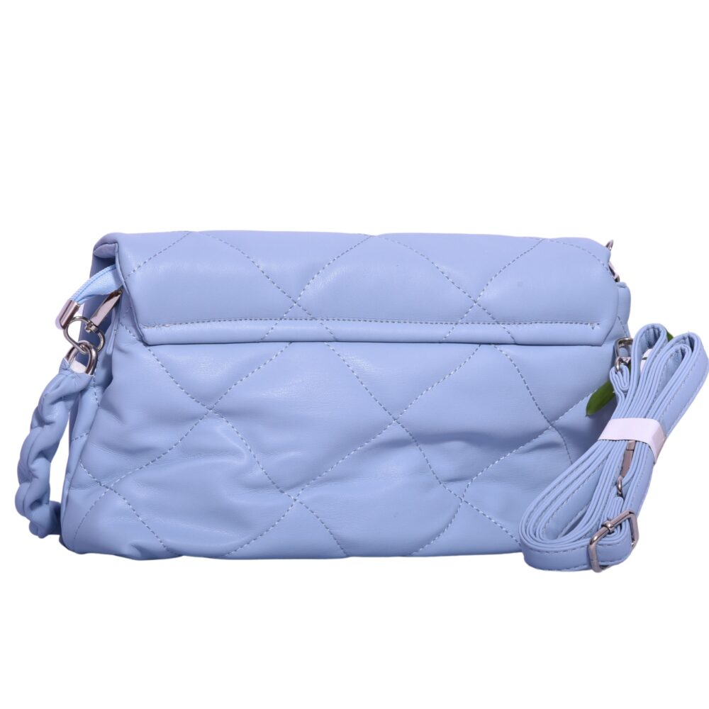 Aura Blue Quilted Shoulder Bag