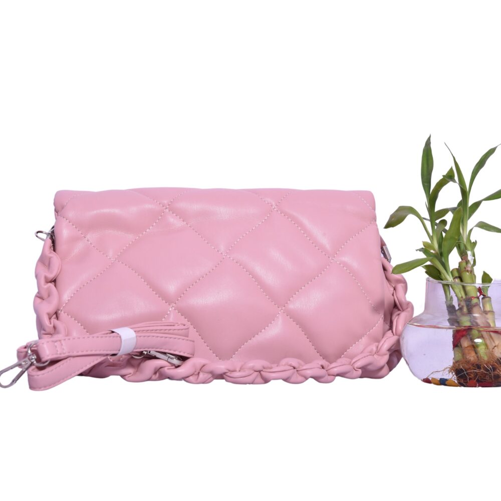 Blush Charm Pink Quilted Shoulder Bag