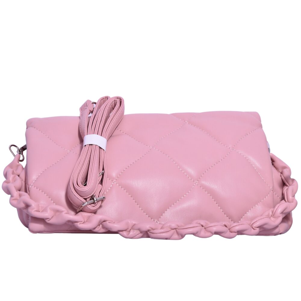 Blush Charm Pink Quilted Shoulder Bag