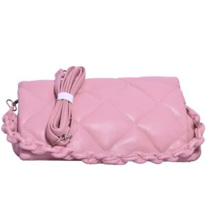 Blush Charm Pink Quilted Shoulder Bag