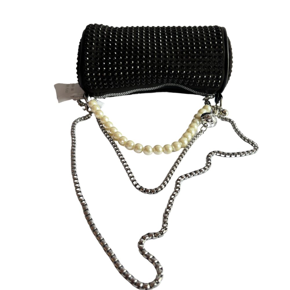 NoirGleam 3-Way Black Stone Bag