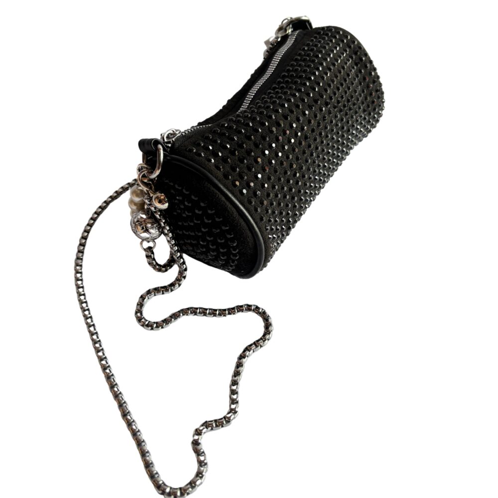 NoirGleam 3-Way Black Stone Bag