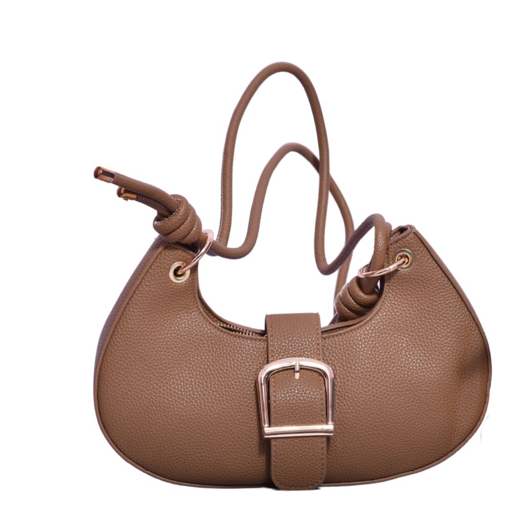 Chic Brown Half Moon Sling Bag