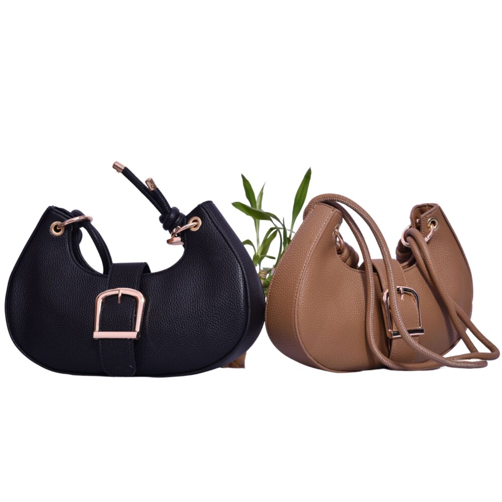 Chic Brown Half Moon Sling Bag