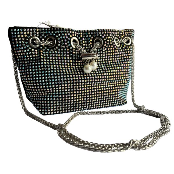 CrystalTwinkle Rhinestone Bucket Bag by PurseLatino on white background