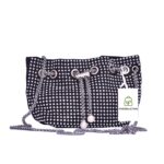 White Rhinestone Bucket Bag