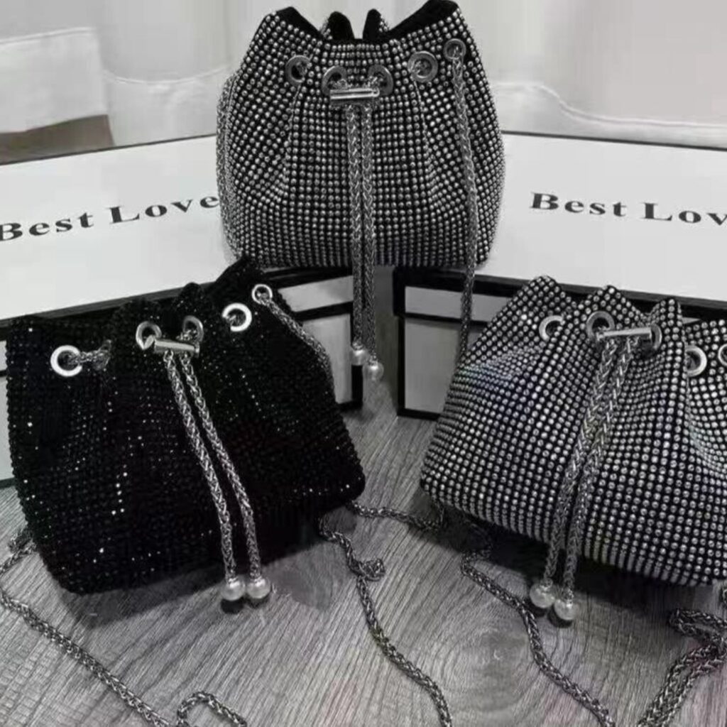 Starglitz Black Bucket Bag