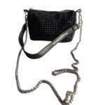 NoirGleam Black Stone Sling Bag