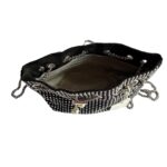 White Rhinestone Bucket Bag